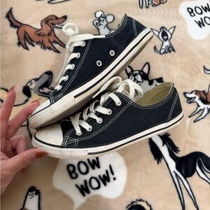 Converse Black and White Low-Top Canvas Sneaker